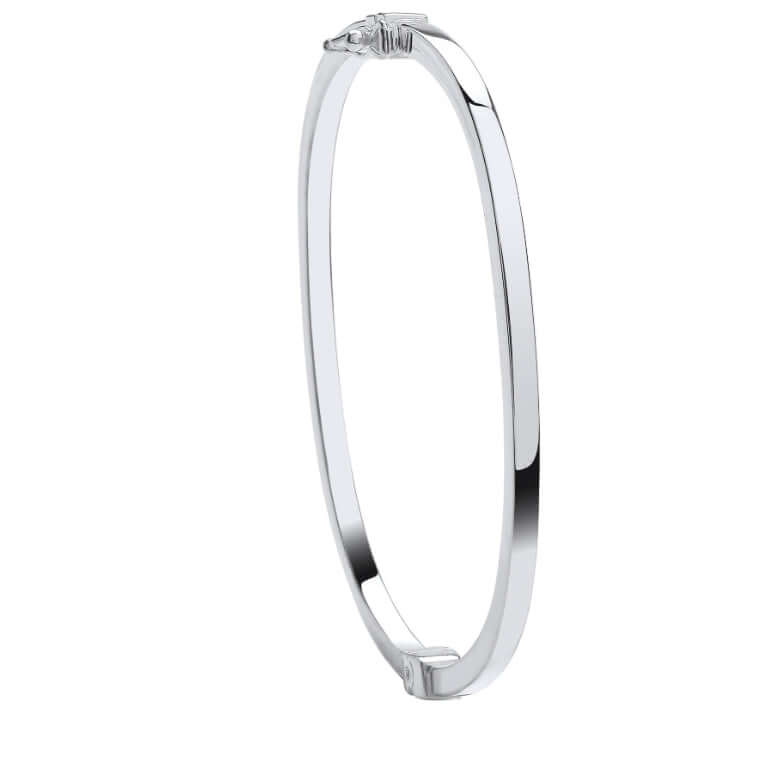 Silver bangle square section