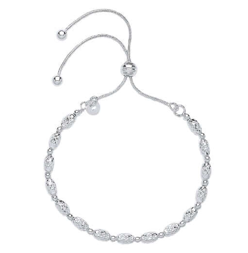 Silver bead friendship bracelet