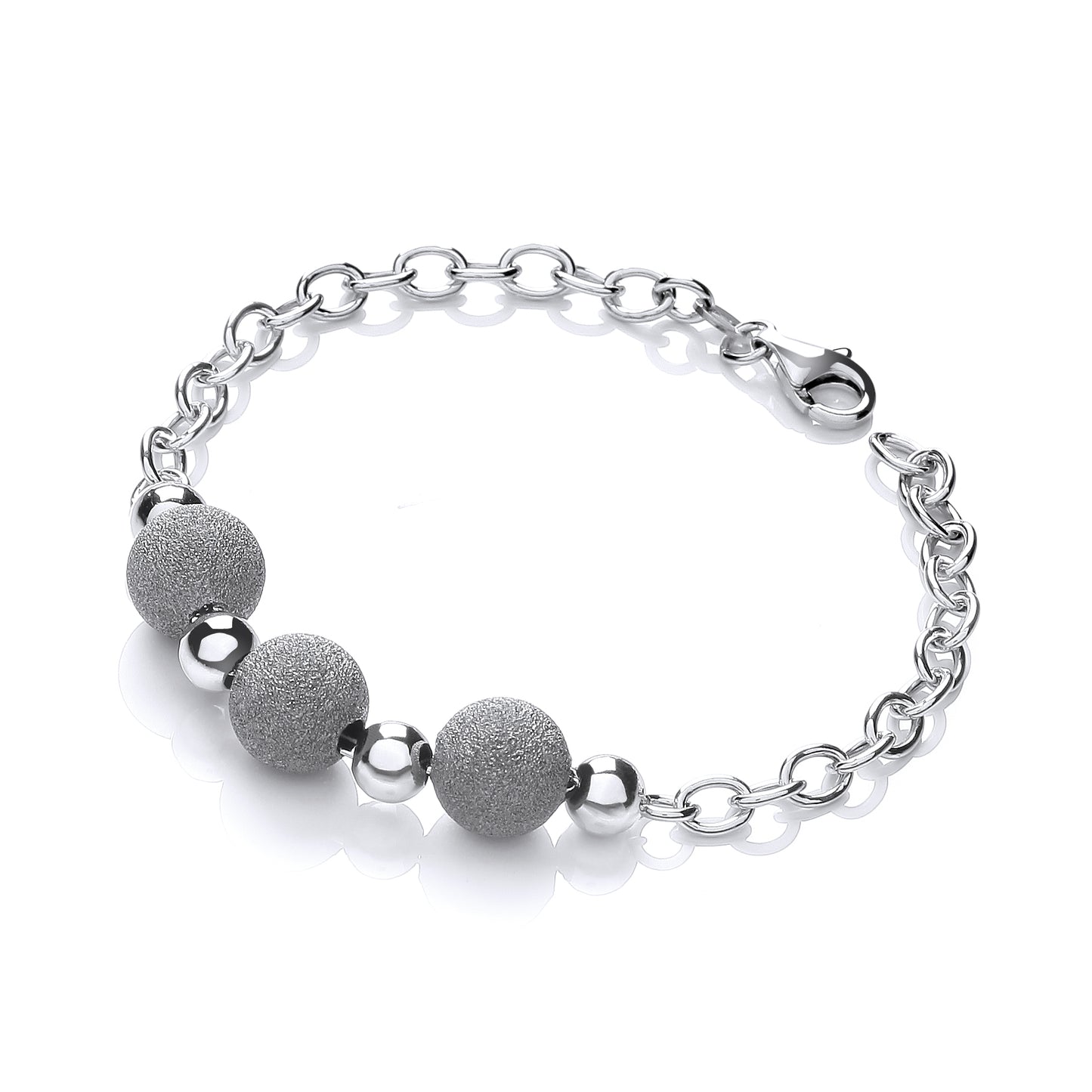 Silver Moondust Beads Bracelet