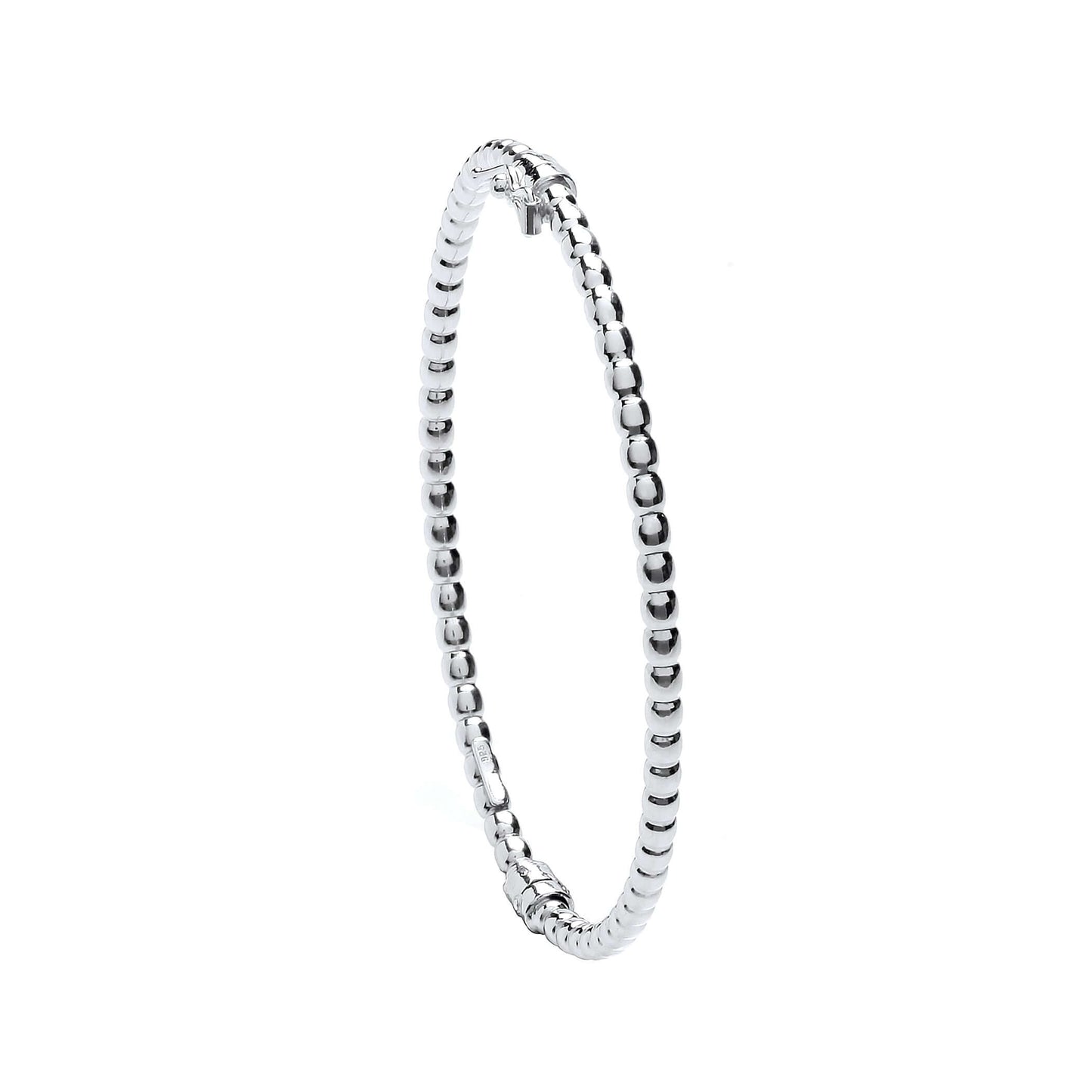 Silver bead bangle
