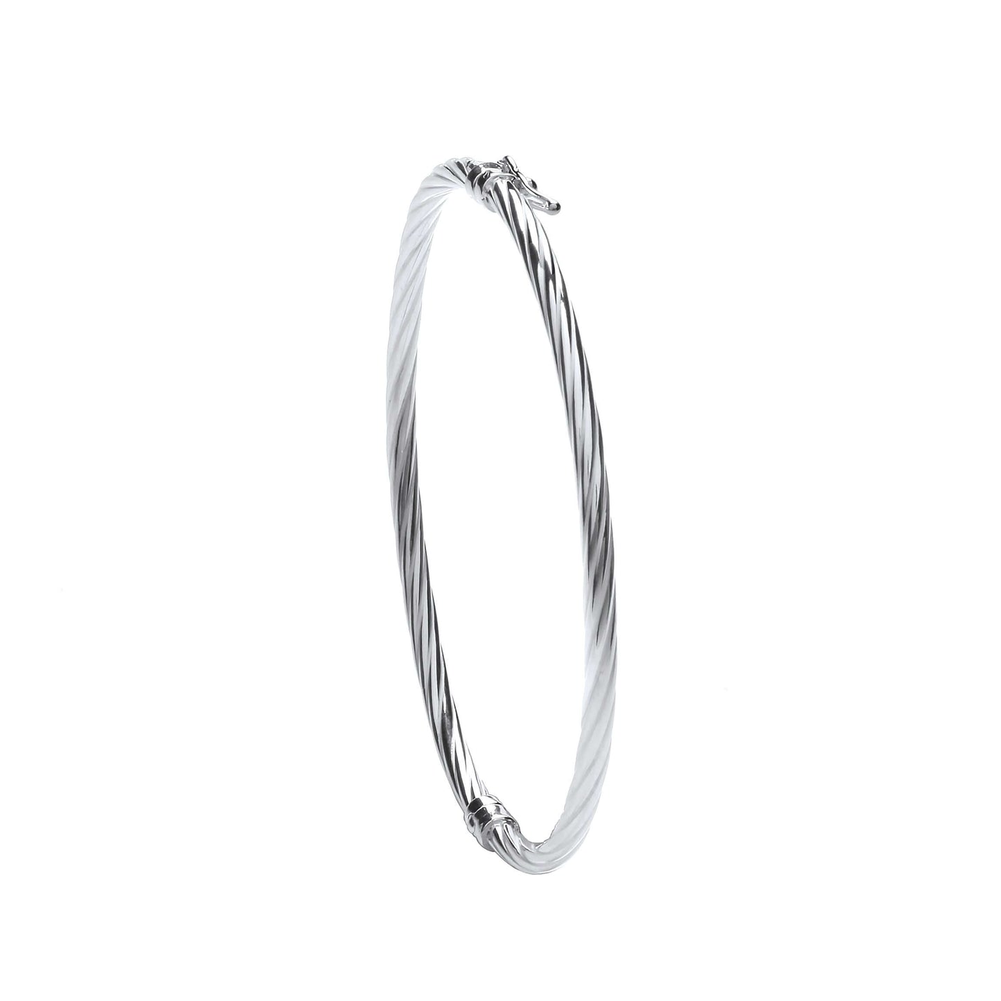 Silver twist bangle