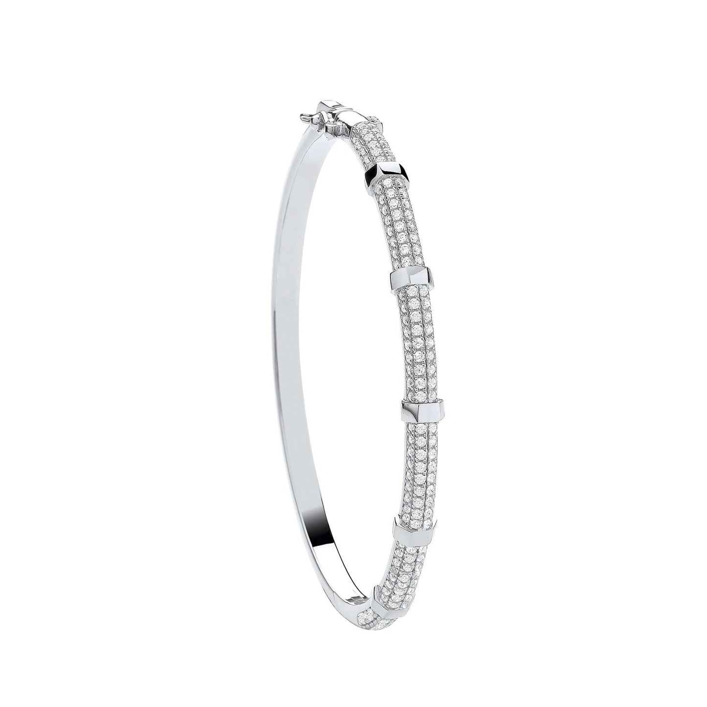 Silver CZ Bangle