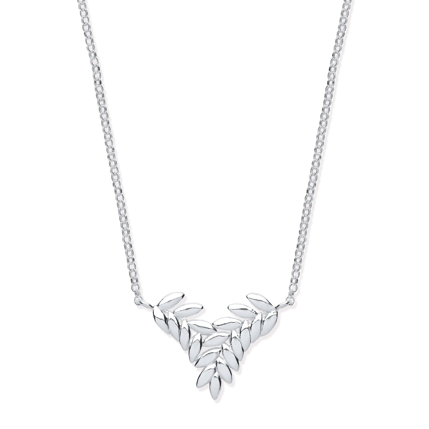 Silver Barley Leaf Necklace