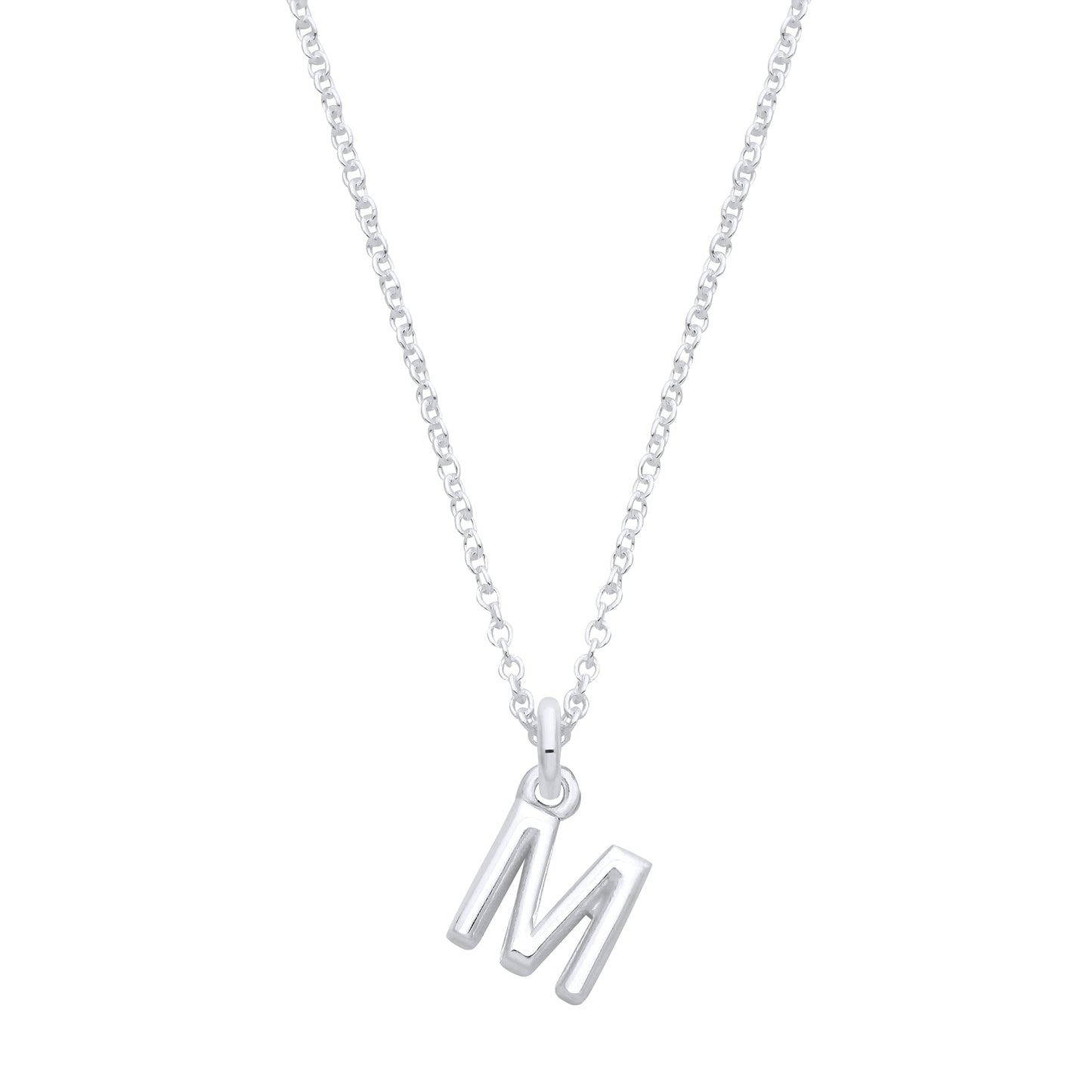 Silver Plain Initial Pendant