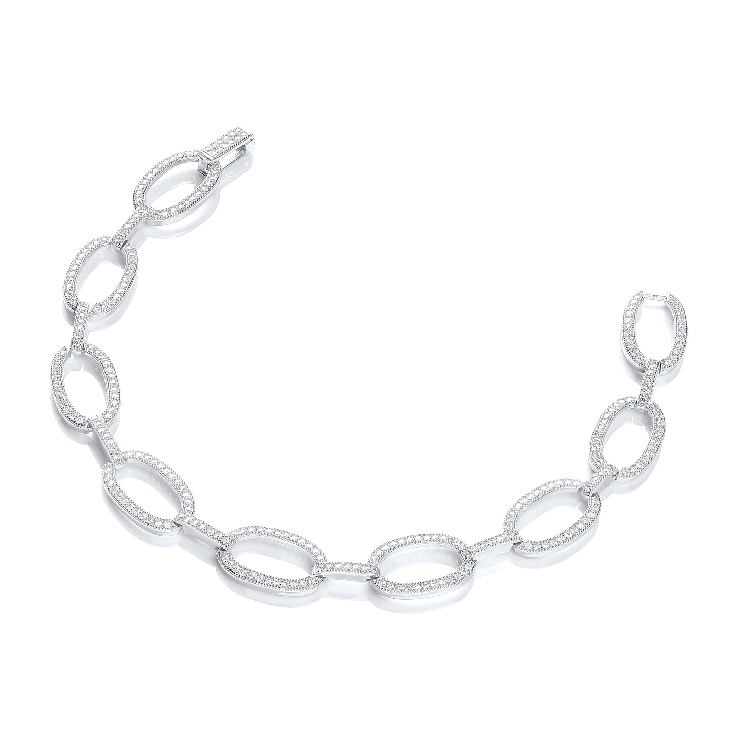 Ovel Link Cz Bracelet