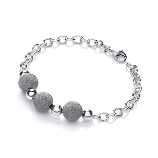 Silver Moondust  Beads Bracelet