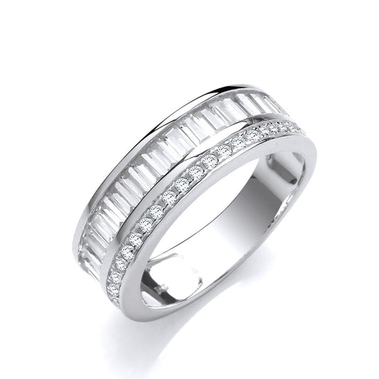 Silver CZ Eternity Ring