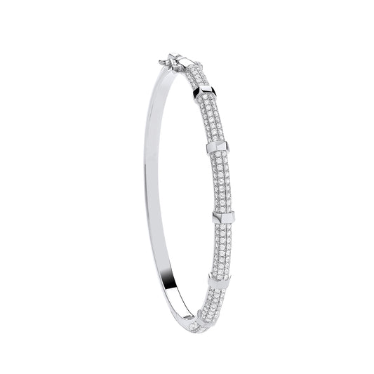 Silver CZ Bangle