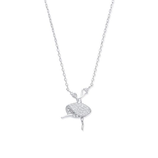 Silver necklace with a heart-shaped pendant 