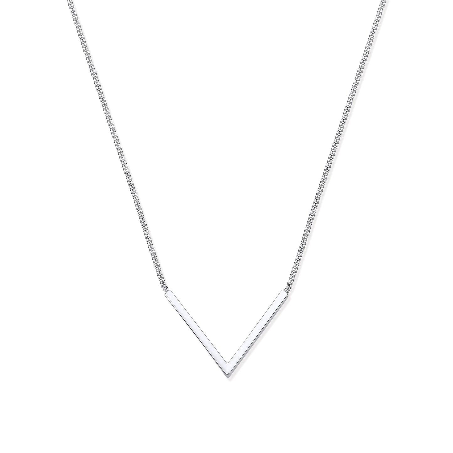 Silver V-Shape Necklace