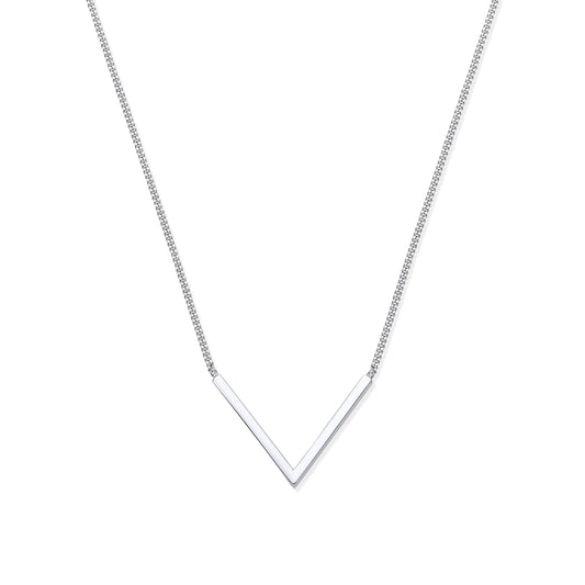 Silver V-Shape Necklace