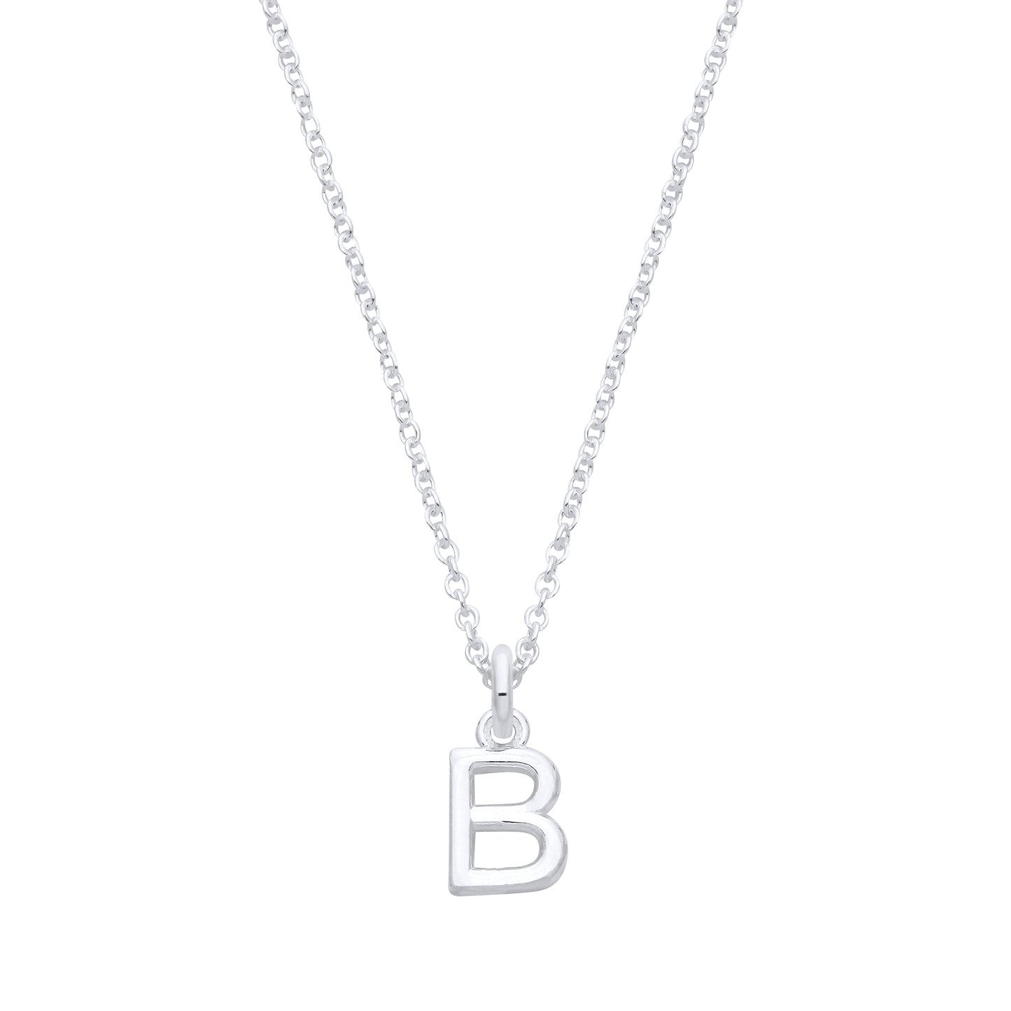 Silver Plain Initial Pendant