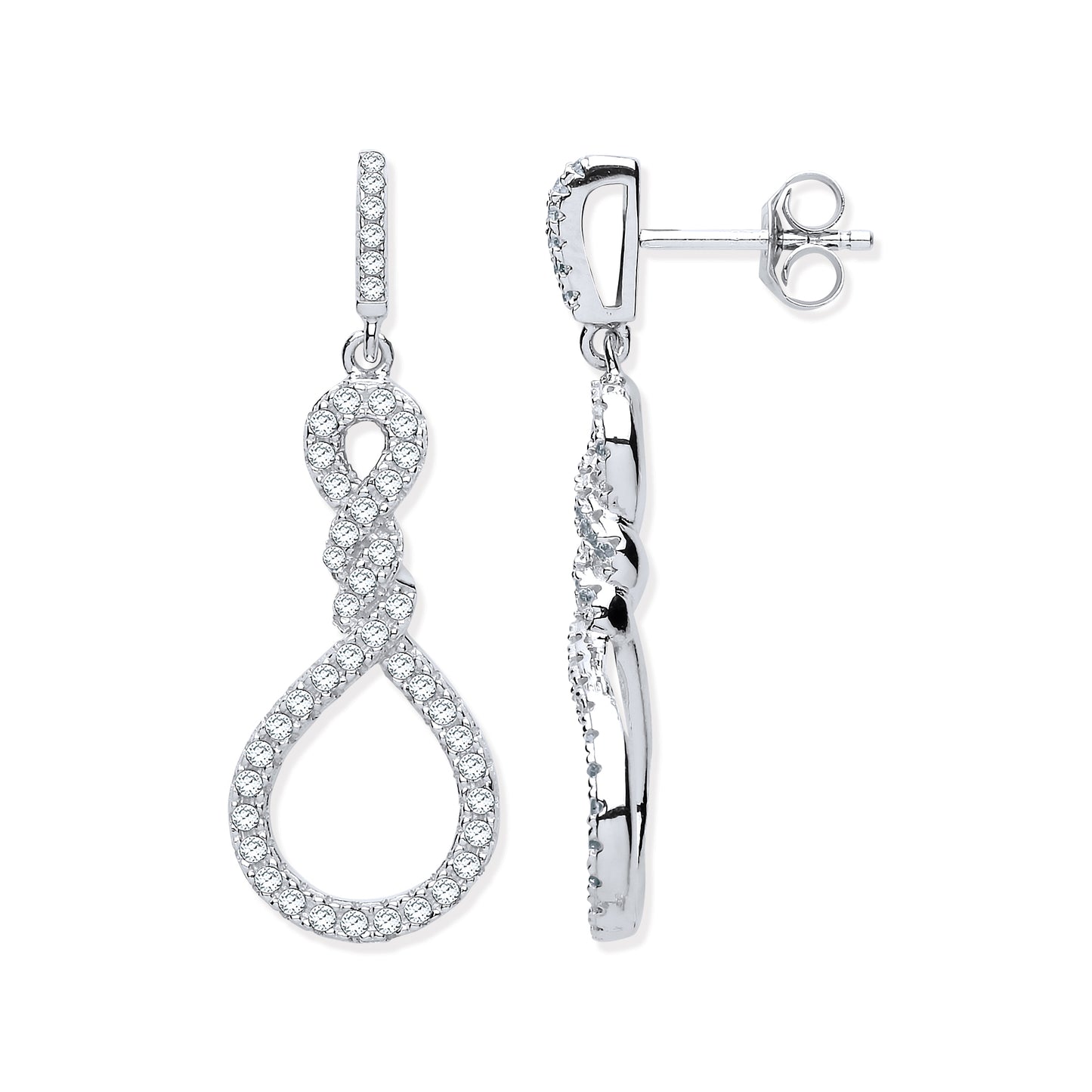 silver twist earings