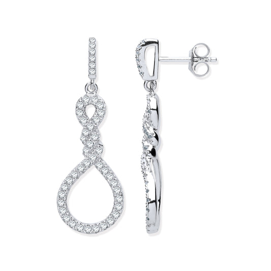 silver twist earings