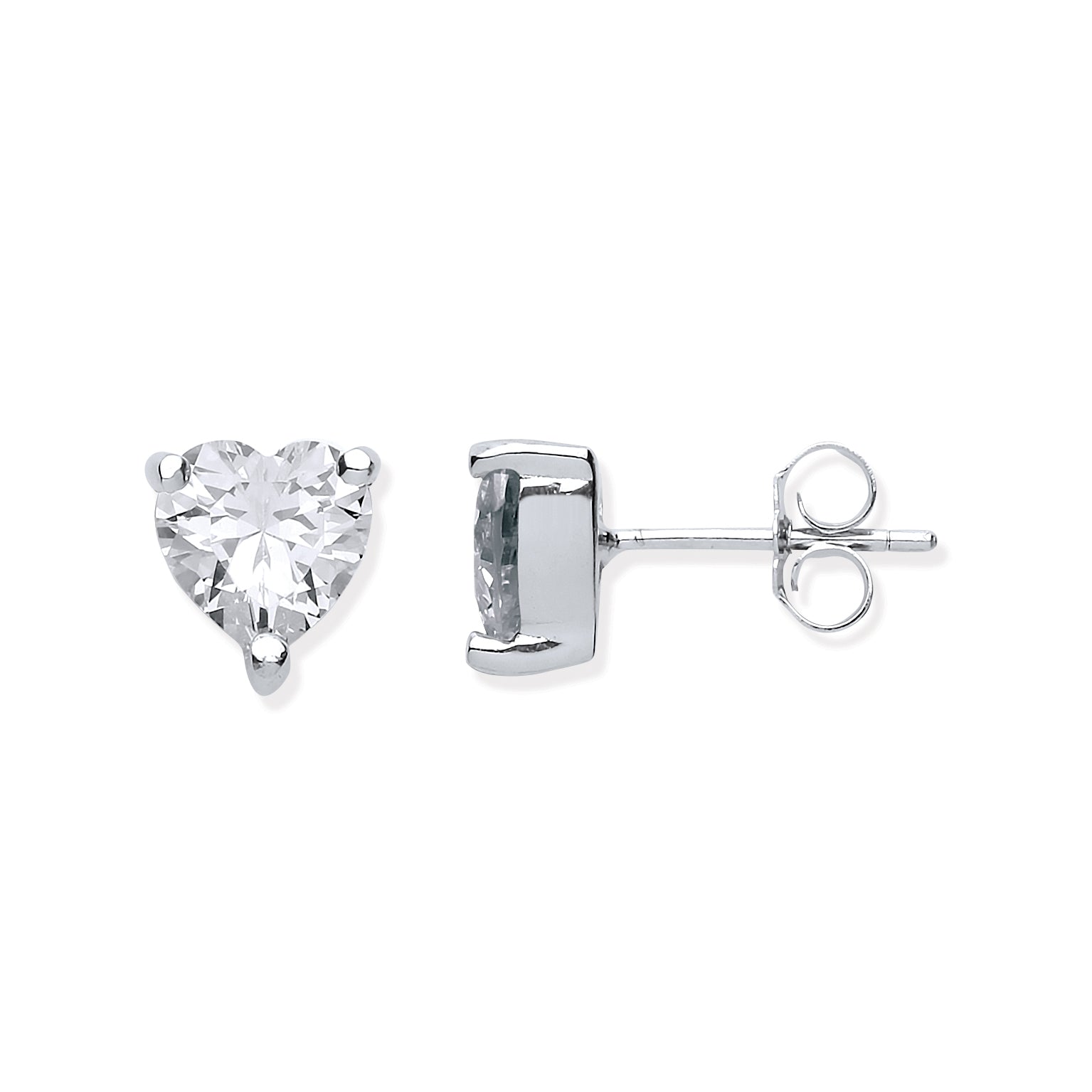 silver heart earrings