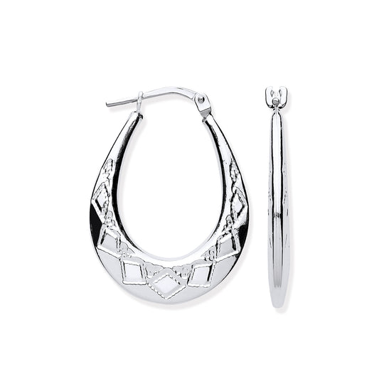 oval creole earrings