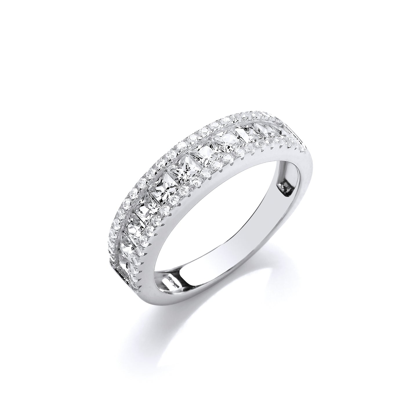 Silver Princess Cut Ring
