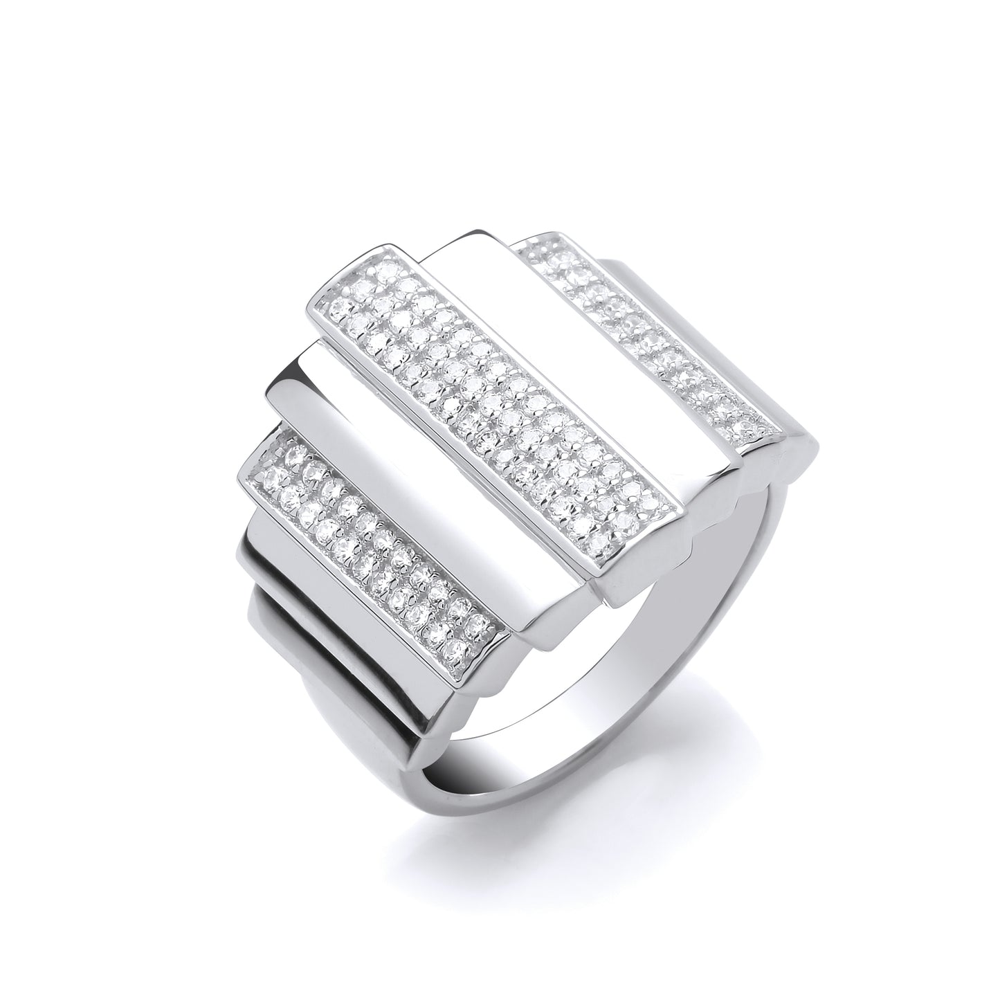 Silver Step Ring