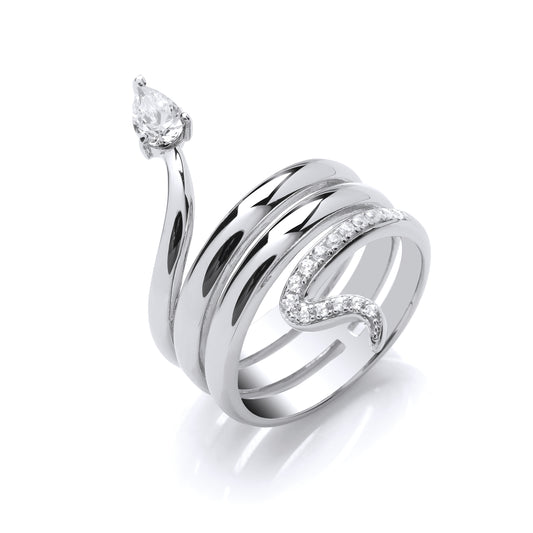 Silver snake ring