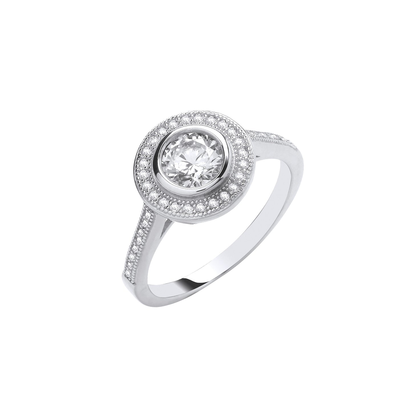 Silver Halo Ring