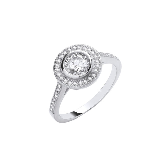 Silver Halo Ring