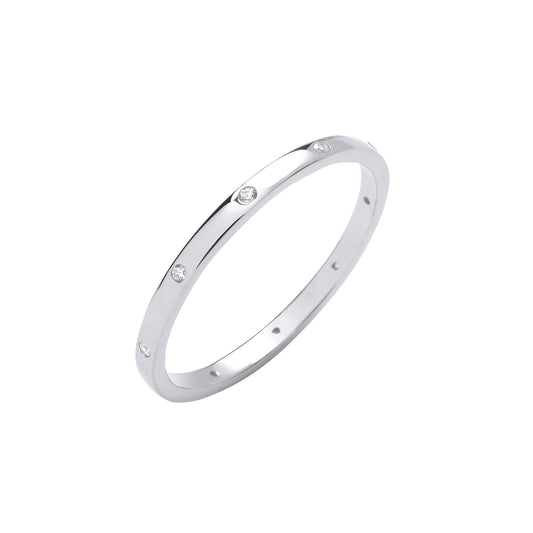 Silver 2mm Court Band
