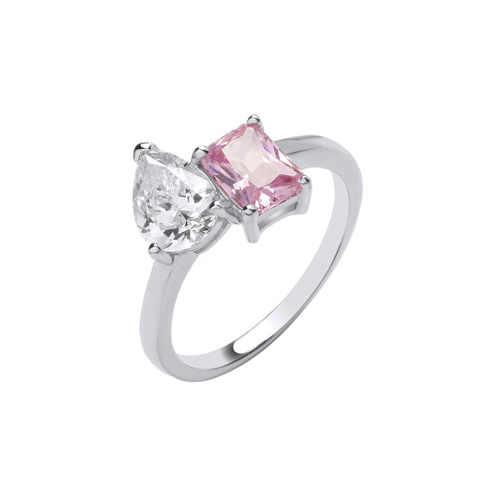 Silver Princess Pear Ring