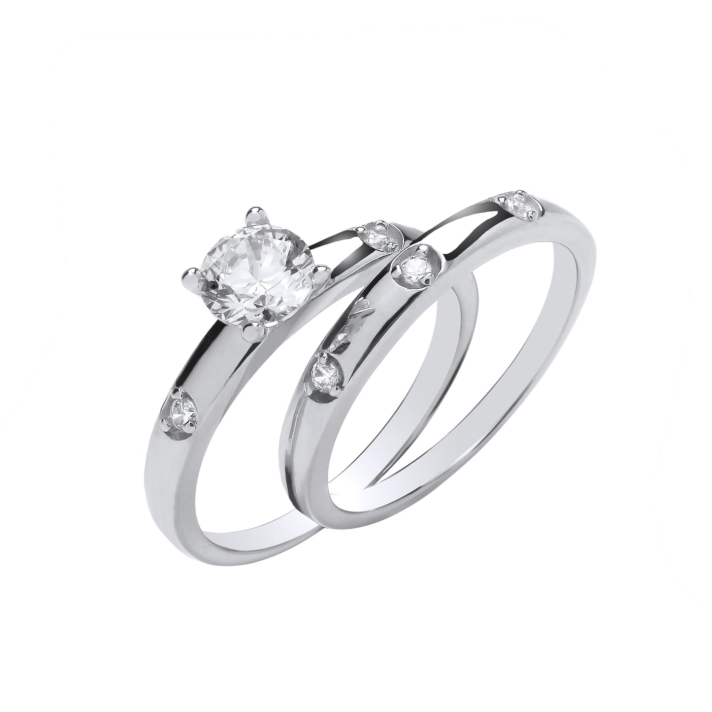 Silver Bridal CZ Set