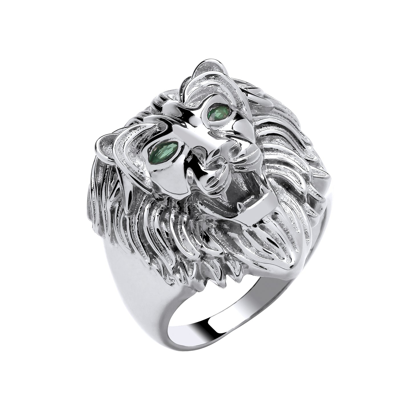 Silver Lion Head Gents Ring