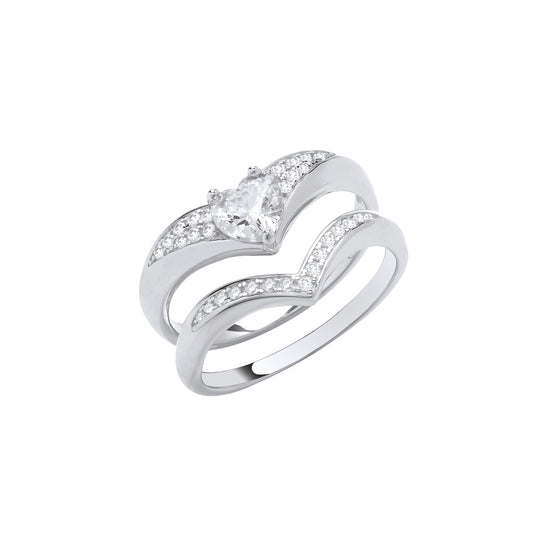 Bridal Set Heart Wishbone